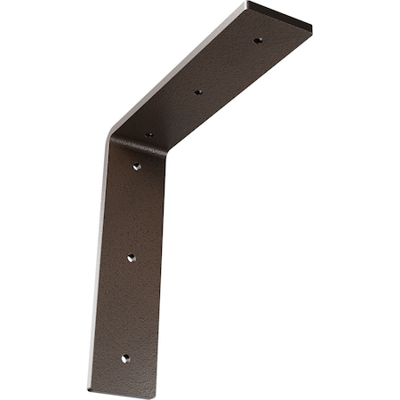 Ekena Millwork Hamilton Steel Bracket, Hammered Brown 2"W x 8"D x 8"H BKTM02X08X08HAHBR